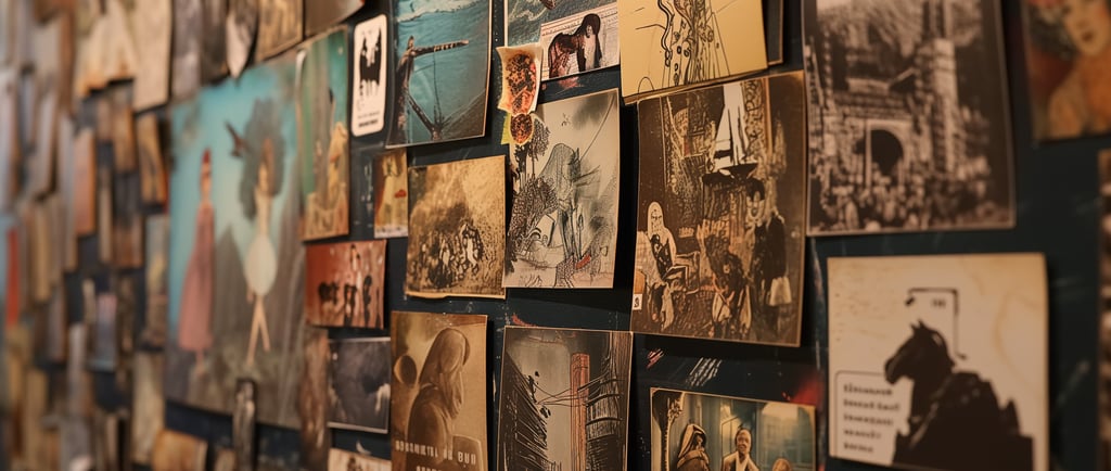 a wall of pictures of a wall of pictures of a wall of pictures