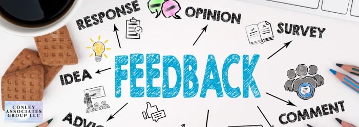 Feedback colorful on a whiteboard