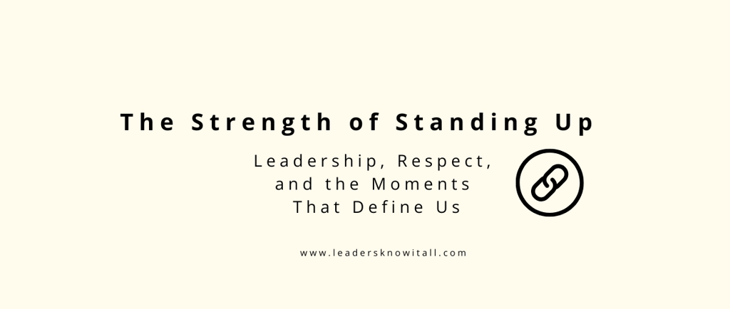 self respect, taking a stand, leadership, leaders