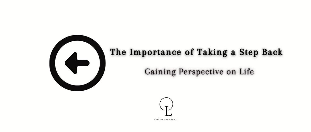 taking a step back - bird's view