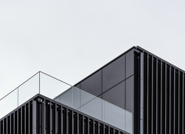 a building with a clock towering over a balcony-3D RENDERING SERVICES