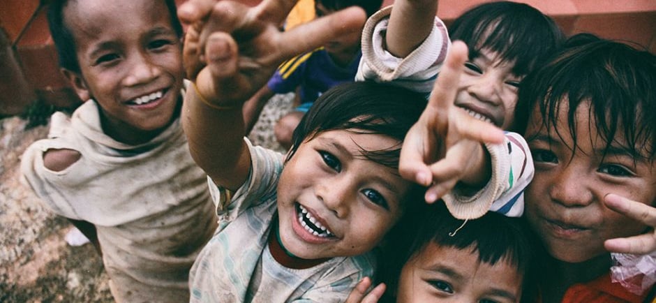 les enfants vietnamiens réunis
