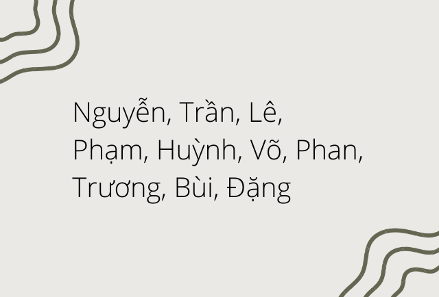 Les noms de familles vietnamien