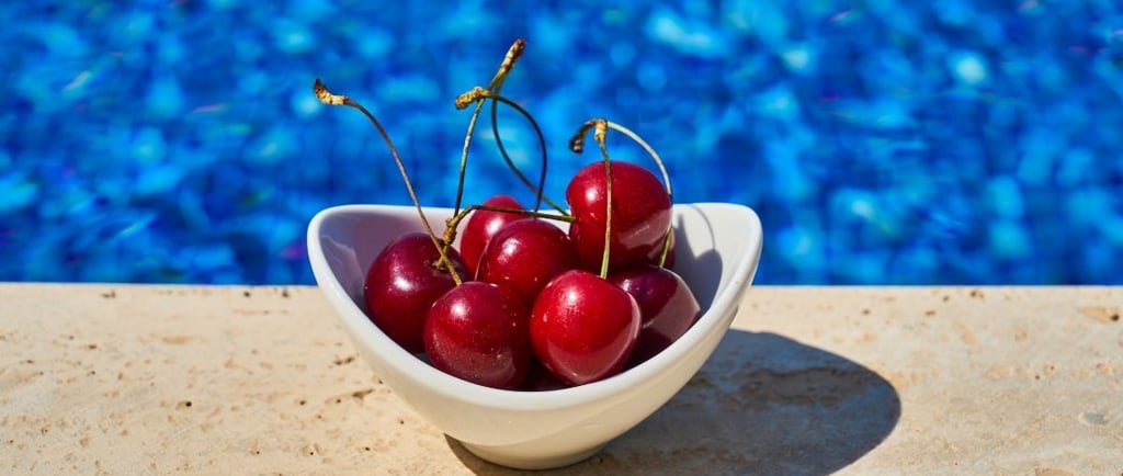     Cherries – Eat as they are, or simmer into a compote with cinnamon and a squeeze of lemon. 