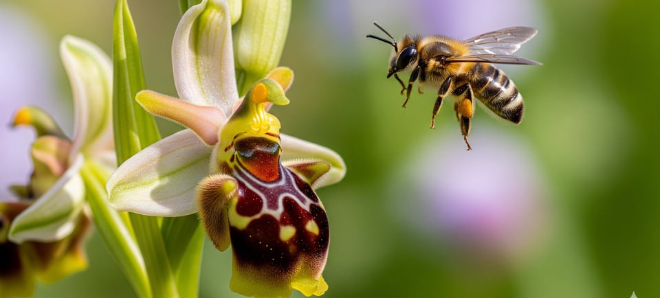a bee bee on a flowered flowered plant