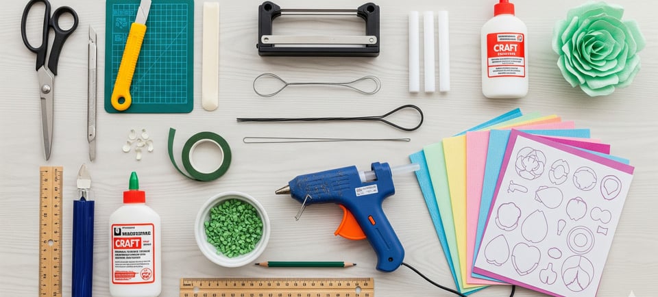 a bunch of craft supplies including crafting supplies and craft supplies