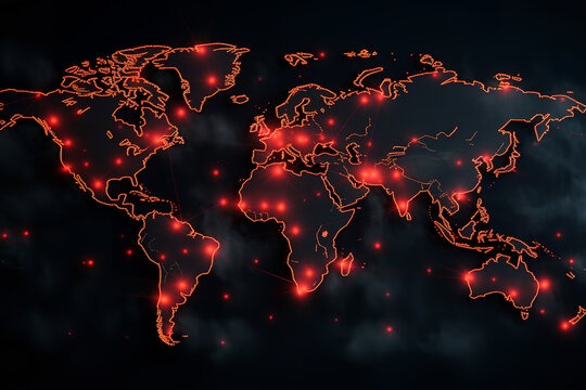 a world map of the world with a map of the world