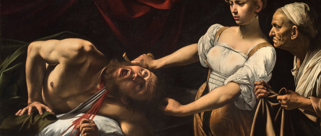 a painting of a man being taken from a painting