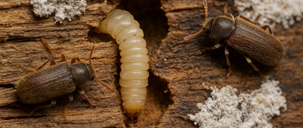termites et larve de termite