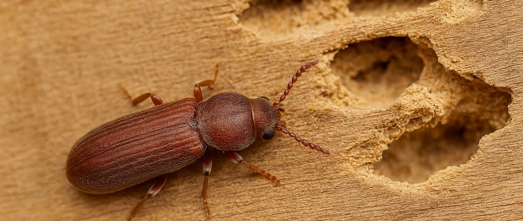 Insecte xylophage se nourrissant de bois