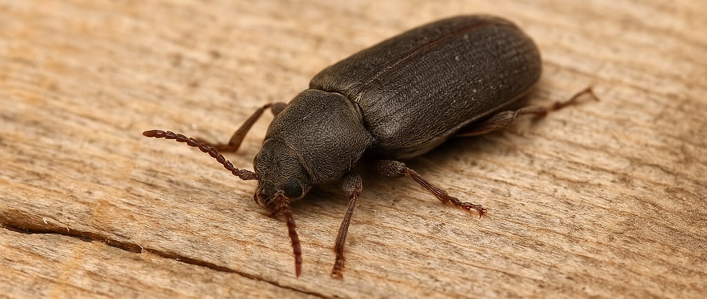 Un coléoptère xylophage adulte