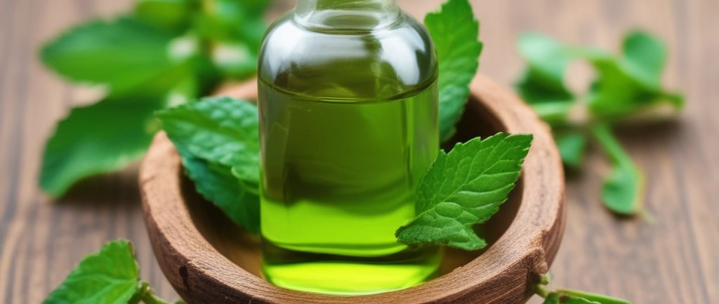 aceite esencial de menta para jabones, shampoos y bebidas