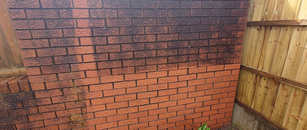 brickwork pressure washed