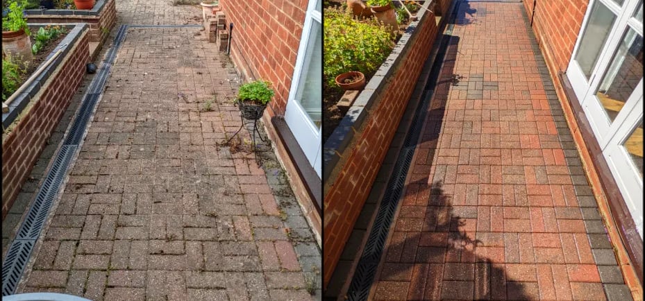 pressure washing before and after