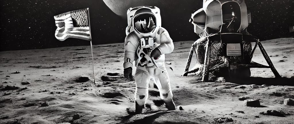 neil armstrong en la luna