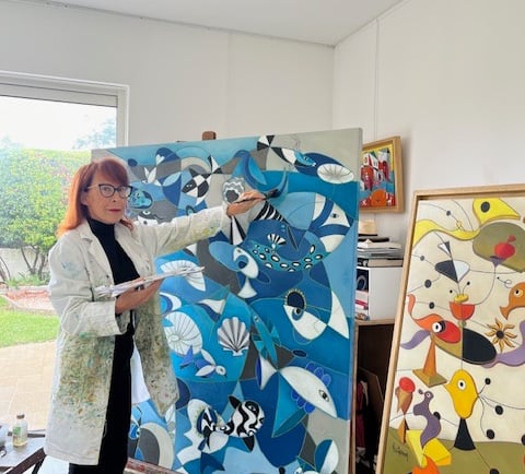 Oeuvre bleue de Michèle Auderson