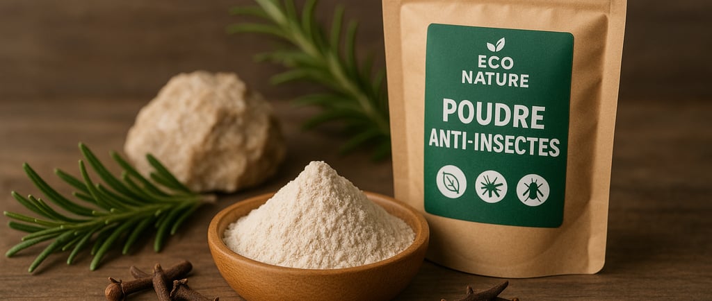 Poudre anti-insectes Eco Nature à base de minéraux et plantes naturelles"