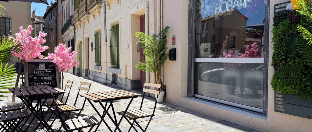 Terrasse du coffee shop Bobarista gourmet à Narbonne