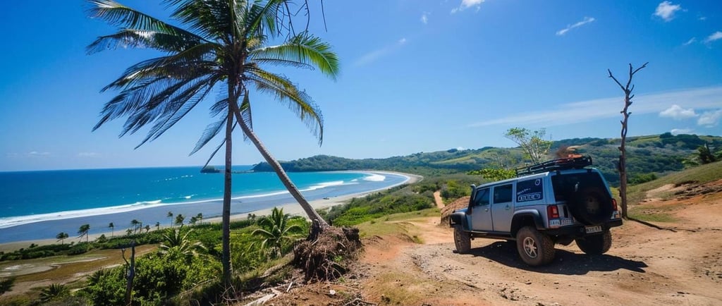 Road trip à Lanai à Hawaii - image créée par Intelligence Artificielle