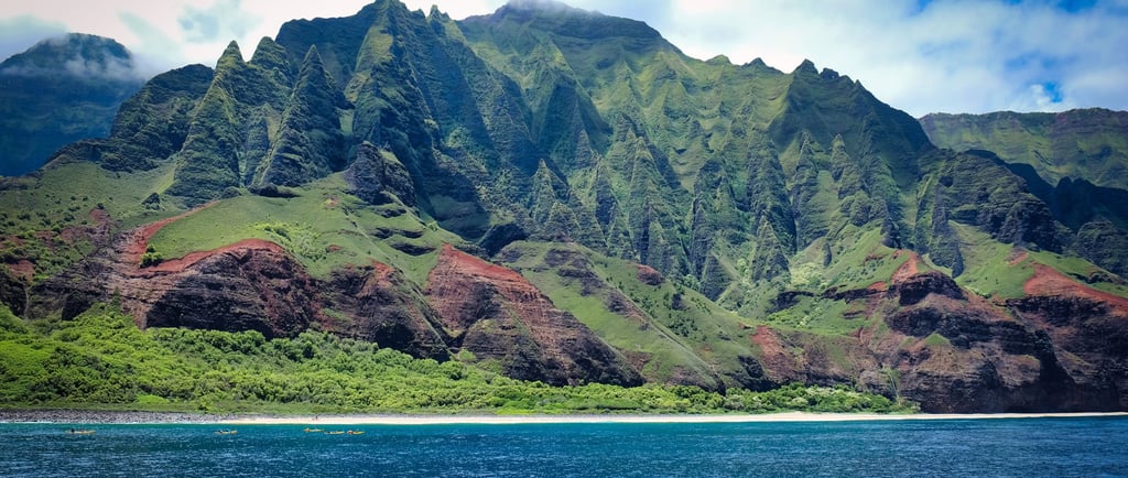 Vue sur la Na Pali Coast à Kauai