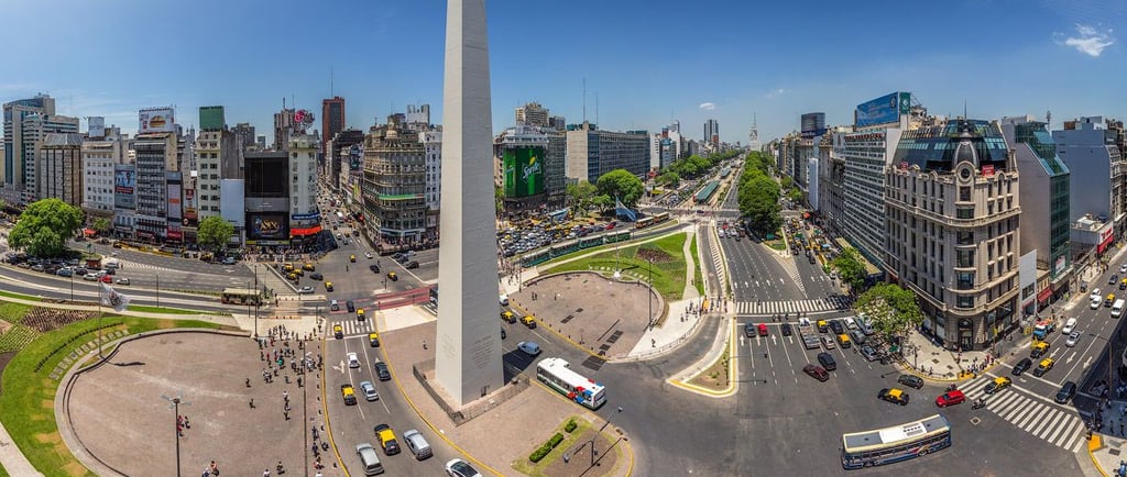 imagen aérea del obelisco 
