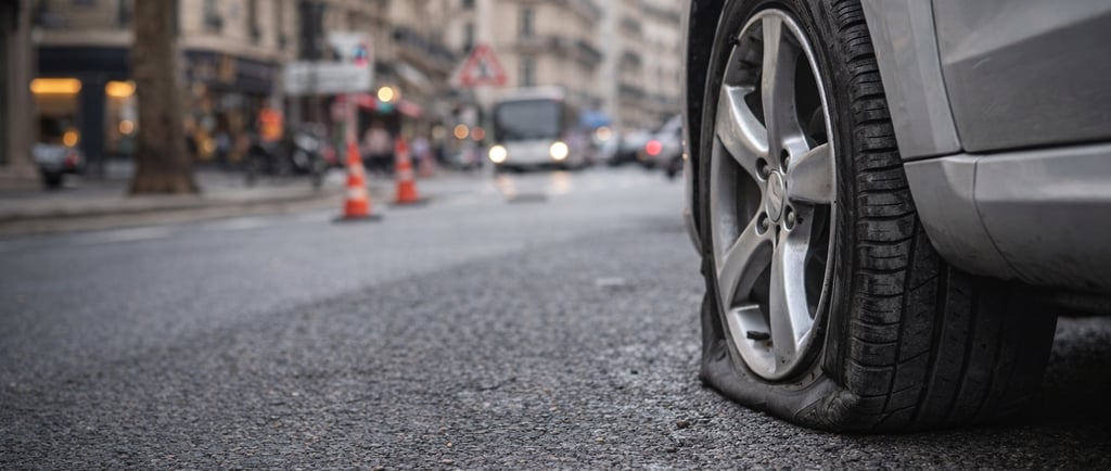 pneu crevé rouler avec un pneu crevé risques dépannage pneu