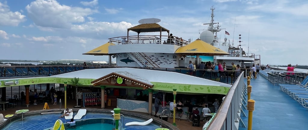 View of top deck on Margaritaville Islander