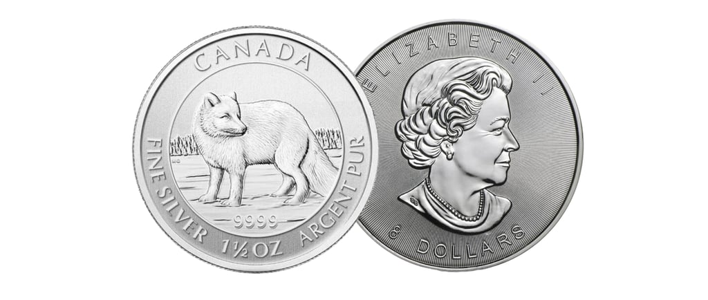 canadian arctic fox silver coin