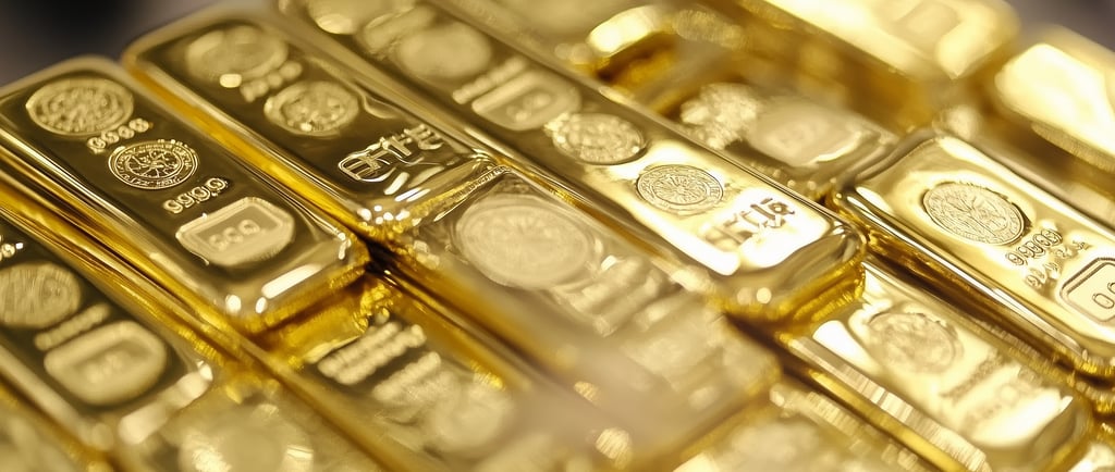stacks of quality gold bullion bars