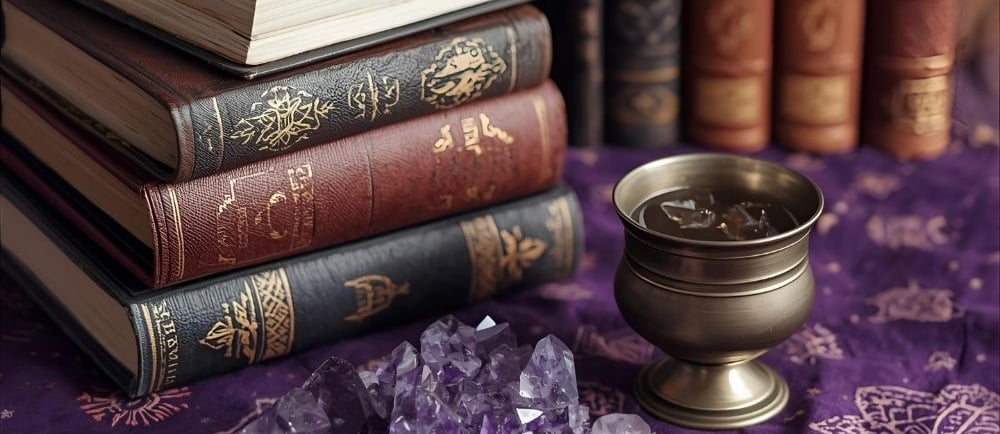 a stack of books and a cup of coffee on a table
