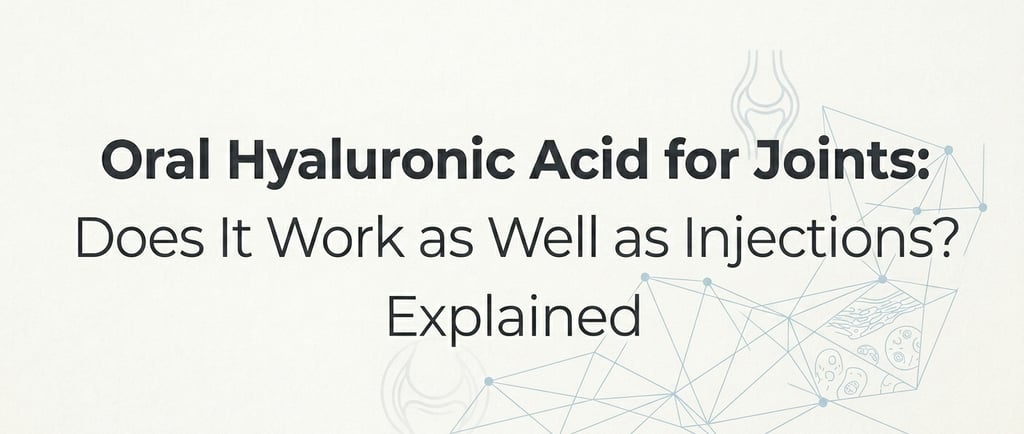 Oral Hyaluronic Acid for Joints Does It Work as Well as Injections