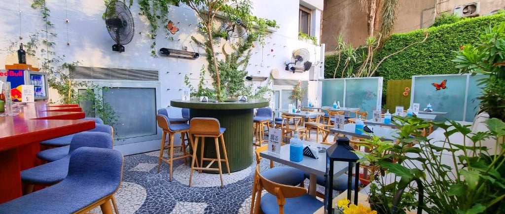 One of the most notable aspects of The New President Hotel is its lovely rooftop terrace.