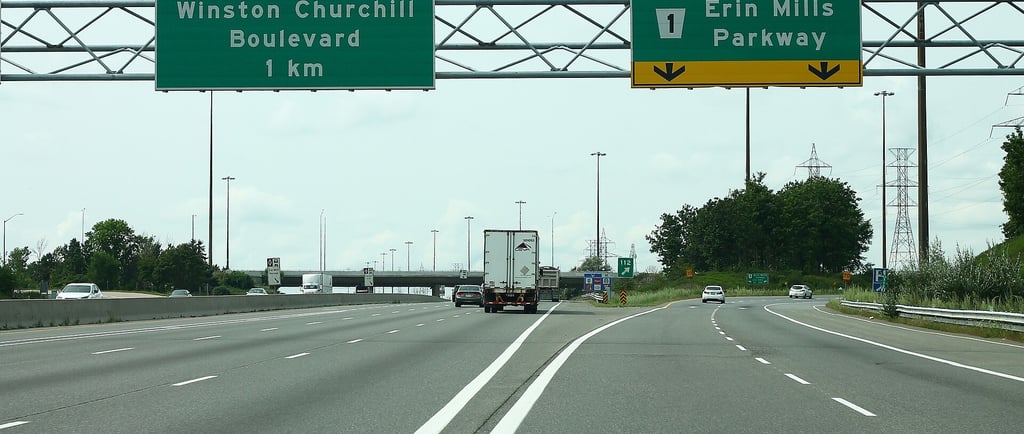 Exit from the 403 west to Erin Mills pkwy.