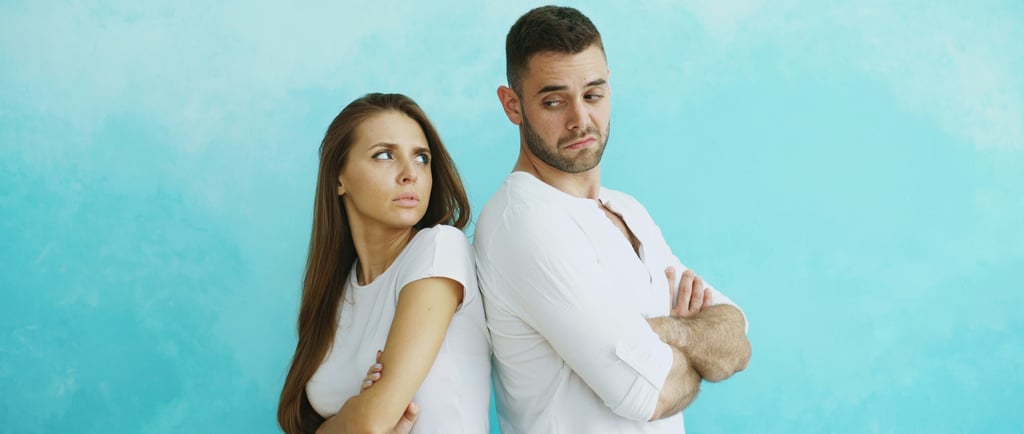 a couple disagreeing with each other