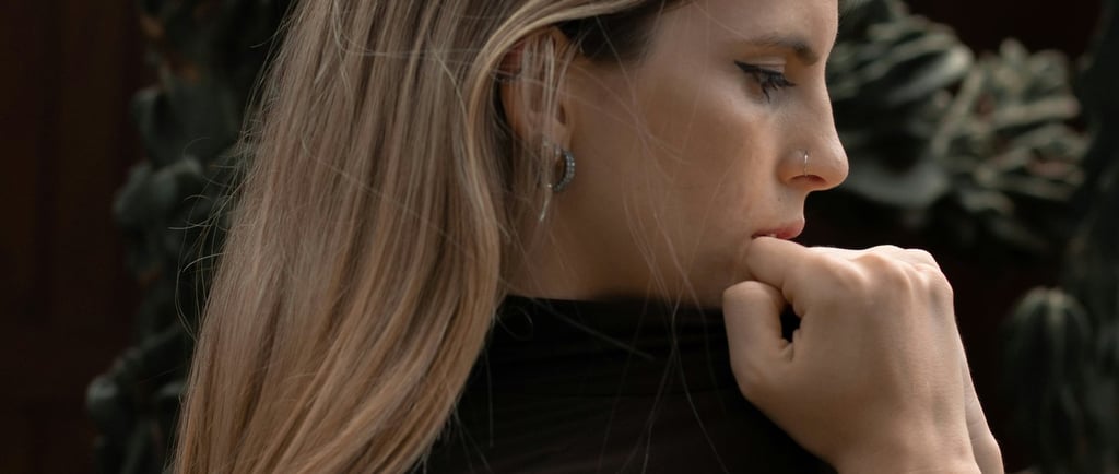 A beautiful woman thinking about her ex boyfriend