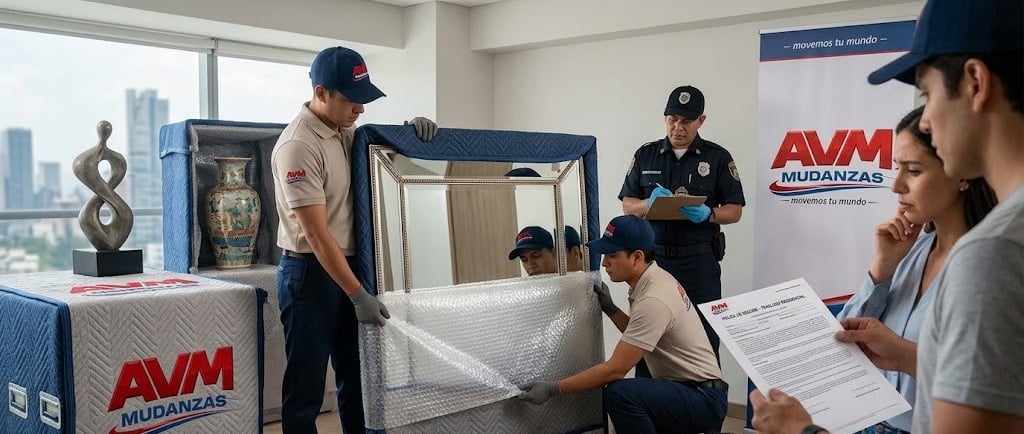 AVM Mudanzas utilizando materiales de protección para asegurar el traslado de pertenencias valiosas