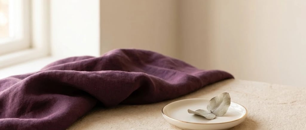 A minimalist and calming sand and plum-colored background representing heart health support during perimenopause.