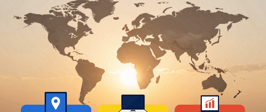 shallow focus photography of two desk globe