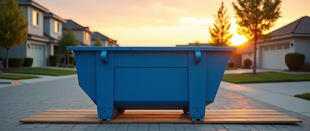 Dumpster at sunset