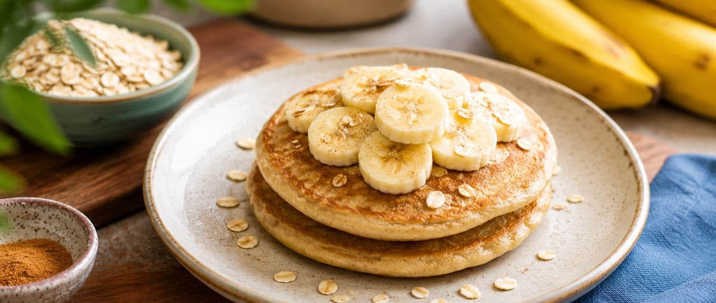 Receita de panqueca de banana saudável