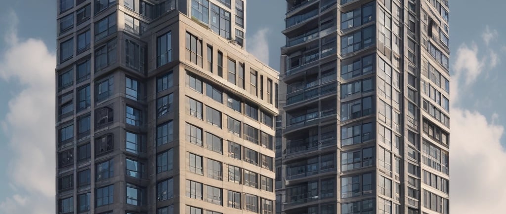 low-angle photo of white building under white sky