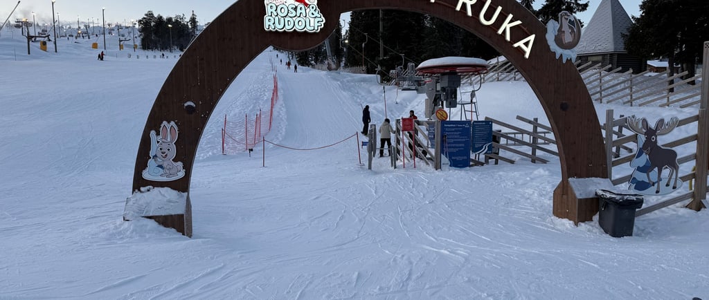 mini ruka kids ski slope ruka finland