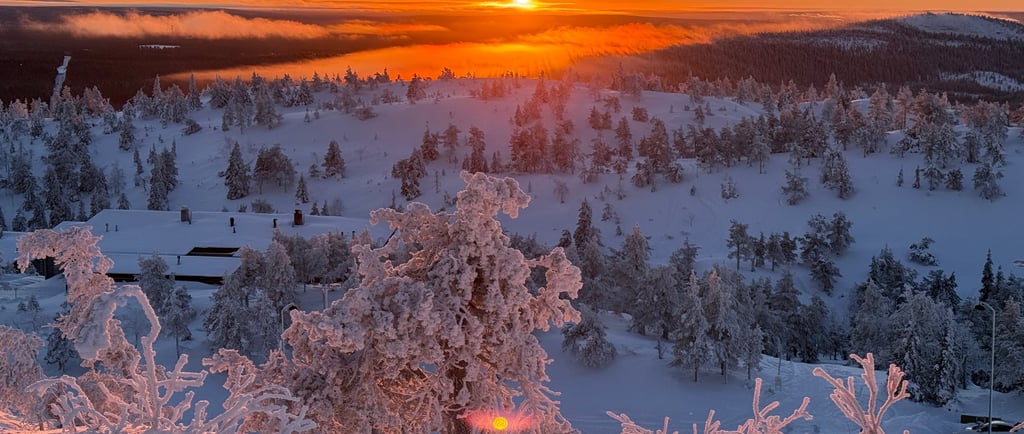 ruka finland sun rise 