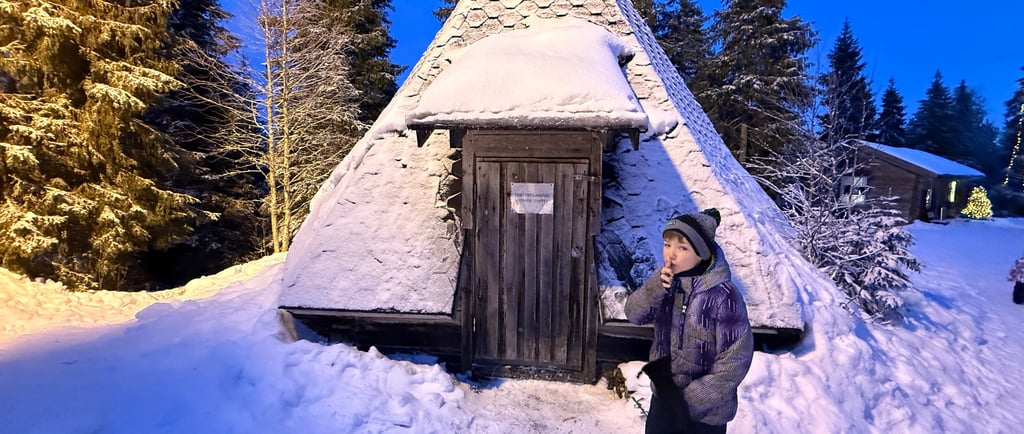 child in ruka lapland finland
