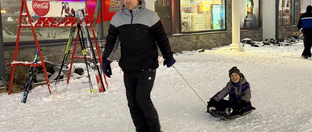 sledging in ruka finland village