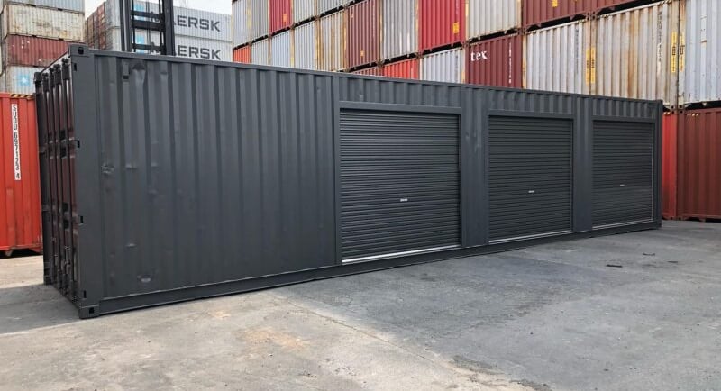 Buy Modified dark gray shipping container 