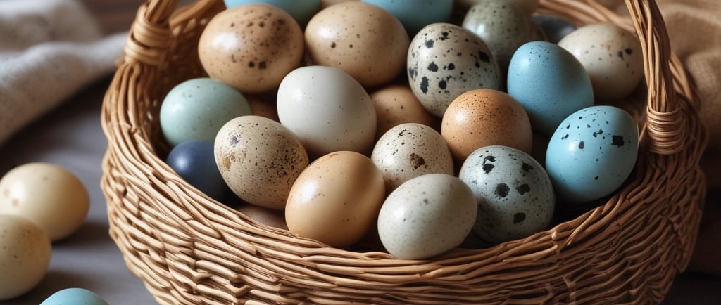 A single spotted quail egg on a white background