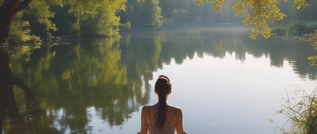 Man meditating in a lotus pose on a mat.
