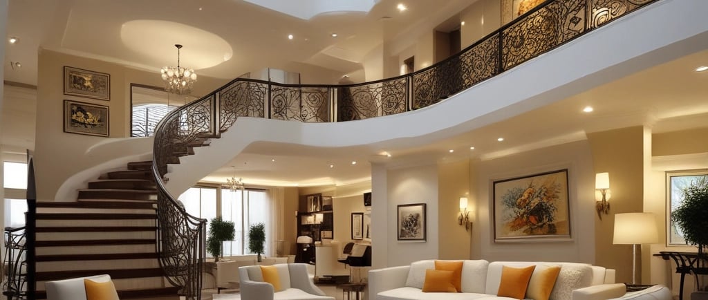 photo of white staircase