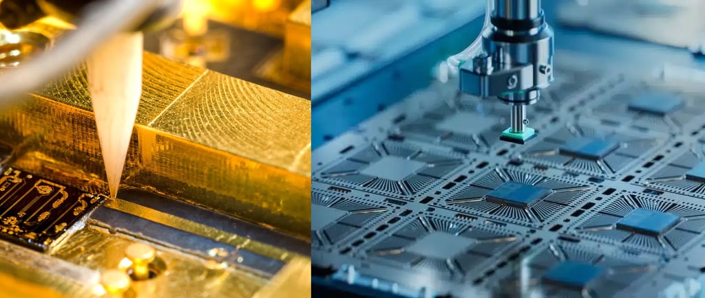 Wire bonding and flip-chip semiconductor packaging comparison